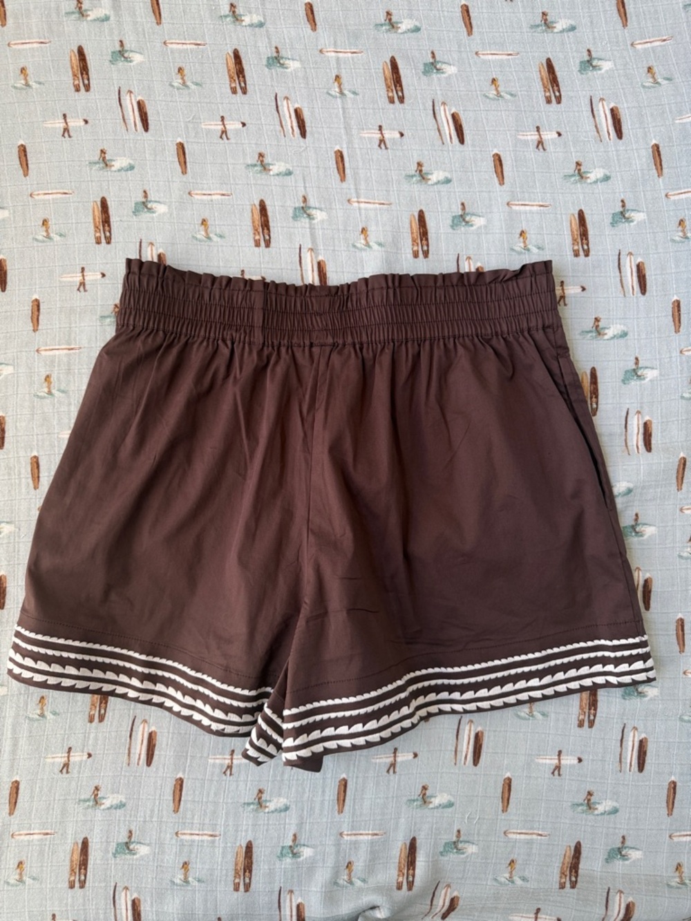 Caroline Constas Brown Two-Piece Set with Cream Embroidered Trim - Picture 5 of 14